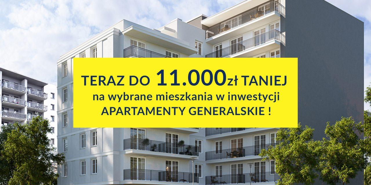 11.000 zł Promocja na mieszkanie w Apartamentach Generalskich